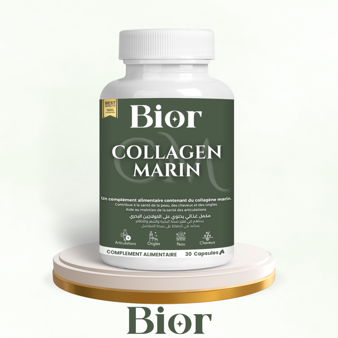 Bior Collagen Marin supplement bottle on a white background